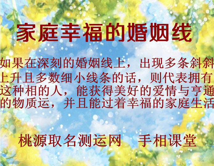 家庭幸福的婚姻线